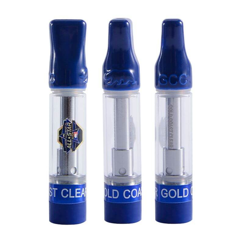 Gold Coast Clear 1 Gram Disposable Delta 8 Carts All Start 1.0ML CBD