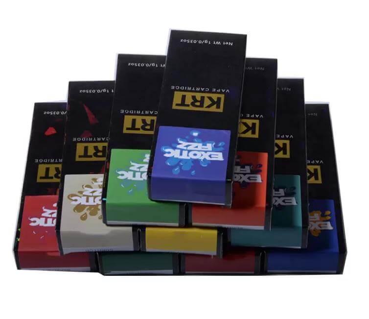 Black KRT Cart THC Delta 8 Vape Cartridges Premium CBD Carts