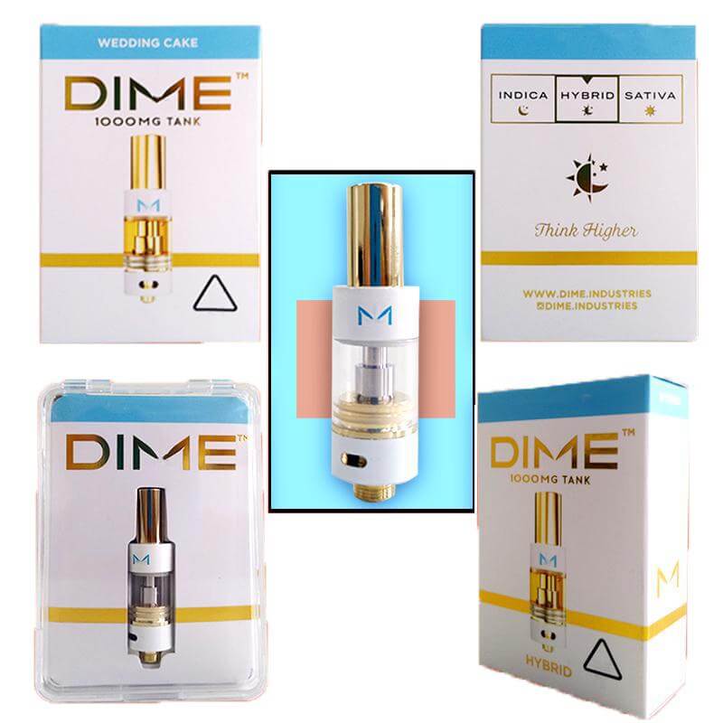 Dime THC Carts Pure Vape Cartridge CBD Oil Atomized